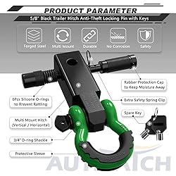 AUTMATCH Shackle Hitch Receiver 2 Inch - 3/4" D