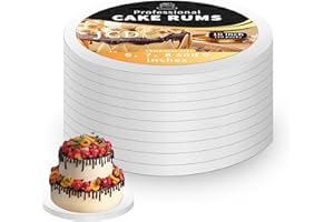 JCD 10 Packs Cake Boards 10 Inch Round - Sturdy 1/2" Thick Cake Drum, Cake Base Sturdy Multiple Layers of Corrugated Cardboard for Heavy or Multi Layer Cakes, Pastry, Display (10inch/10pcs)