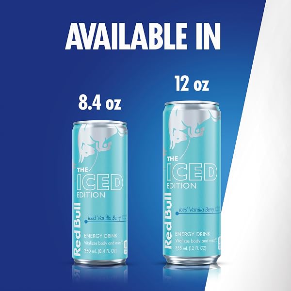 RED BULL ICED EDITION ENERGY DRINK, ICED VANILLA BERRY, 8.4 FL.OZ. CAN, WITH 80MG CAFFEINE, TAURINE & B VITAMINS
