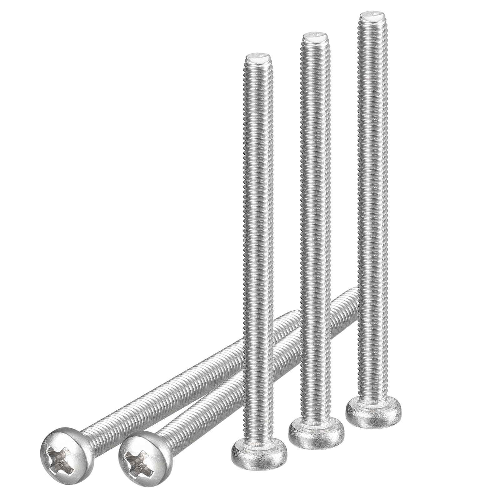 DTGN M3x40mm Pan Head Machine Screws, 100Pcs 304 Stainless Steel, Phillips Drive, Metric Coarse Full Thread, Bright Finish, Screws Bolts Kit