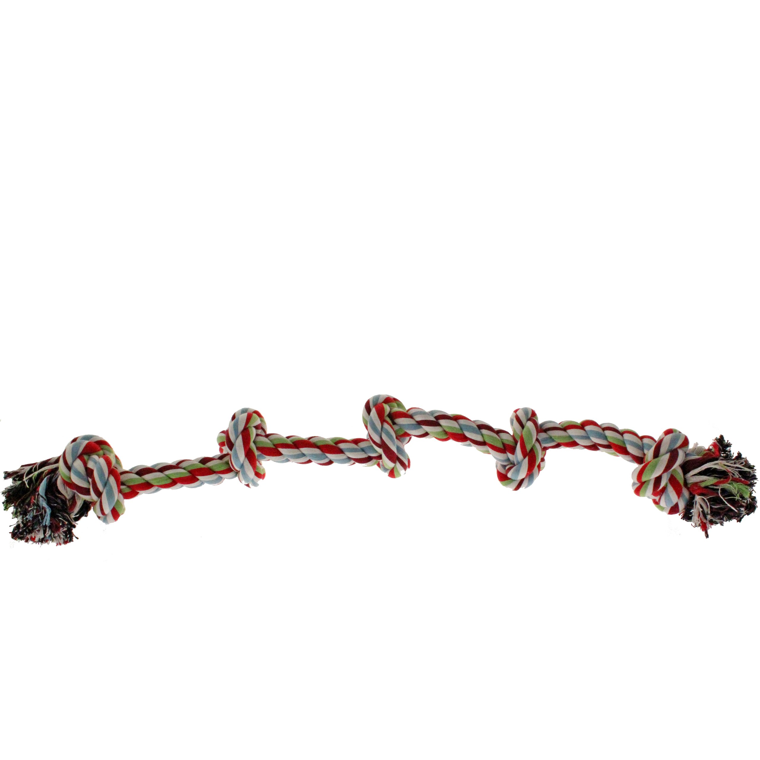 Floofy Friends Mool Extra Long Retrieve Rope Dog Pet Toy Play, 95 cm, Multi-Coloured