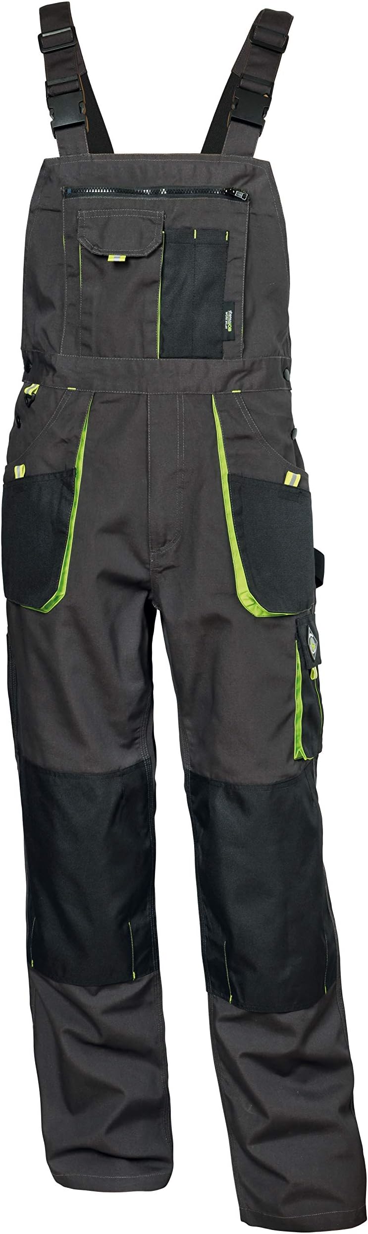 Emerton - Mens Work Bib and Brace Dungarees Overalls
