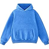FAIABLE Mens Hoodies Oversized Unisex Acid Wash Hoodie Heavyweight Fleece Vintage Cotton Sweatshirt Men Women Streetwear
