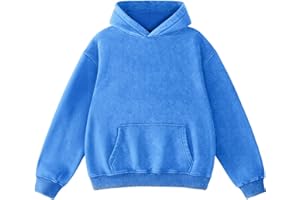 Dnzzs Womens Oversized Hoodie Acid Wash Hoodie Vintage Sweatshirt Heavyweight Fleece Cotton Streetwear Trendy Sweatshirts
