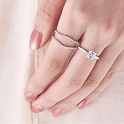 SHELOVES Curved Ring Guard Enhancer Cubic Zirconia
