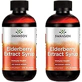 Swanson Elderberry Extract Syrup - No Sugar Added 8 fl oz Liq 2 Pack