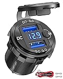 [Metal Shell] 12V USB Outlet Dual QC 3.0: Qidoe
