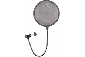 Gator Frameworks Rok-It Single Layer Microphone Pop Filter with C-Clamp to Fit Most Microphone Stands; (RI-POPFILTER)