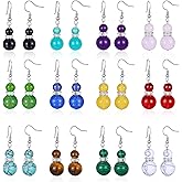 Kesaplan Dangle Earrings for Women Trendy Crystal Lightweight Colorful Gemstone Earrings Drop Healing Stone Beaded Earring Jewelry Gifts for Women Mother’s Day Christmas Birthday Party