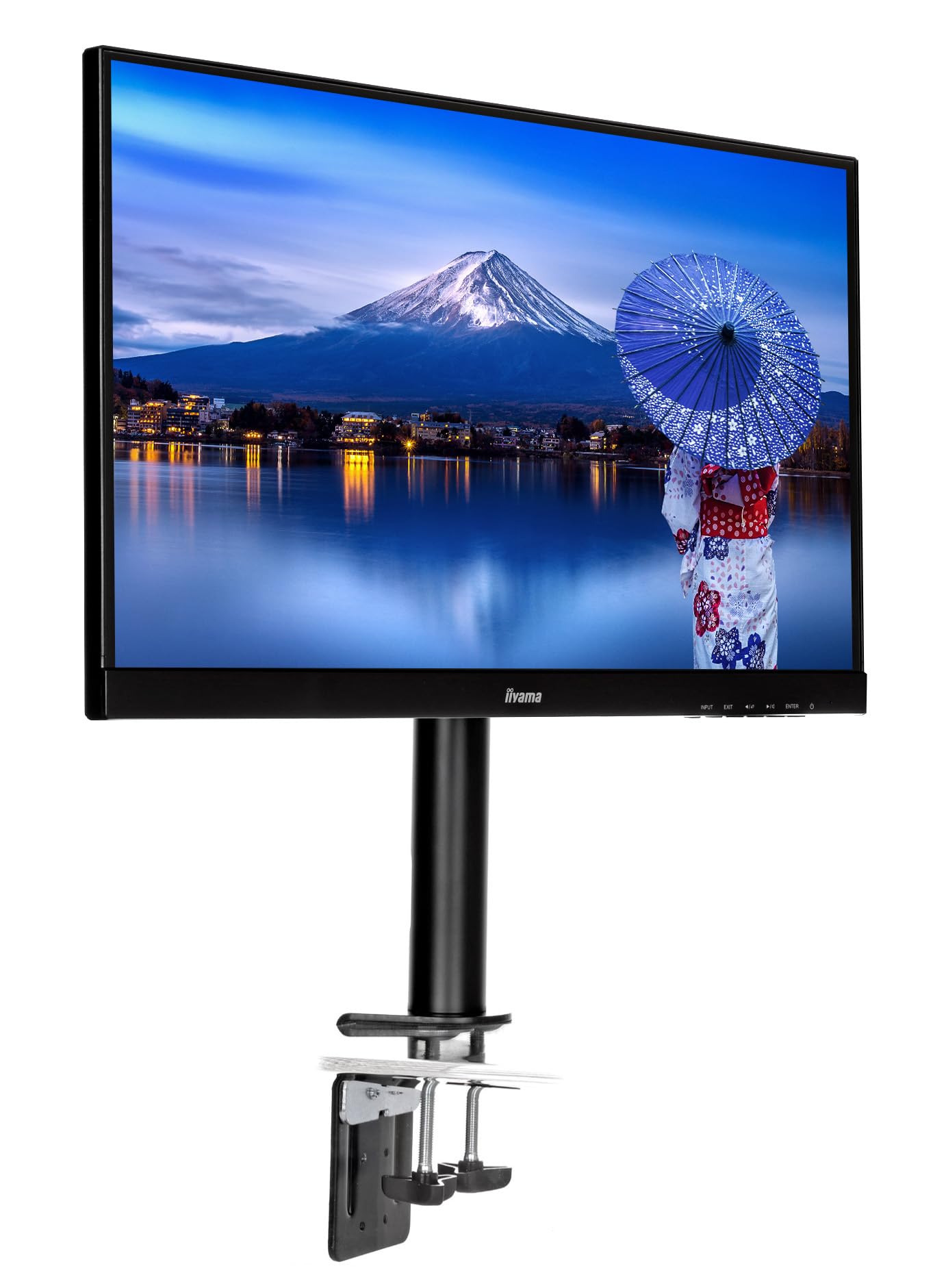 iiyama DS1001C-B1 Single Screen Desk Mounting Arm - Black