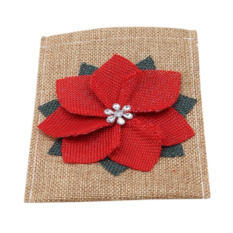 L_Shop - Cubertería de Navidad para decoración de mesa, decoración de flores, bolsa de