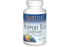 Planetary Herbals Slippery Elm Lozenges, Herbal Throat Support, 100 Lozenge