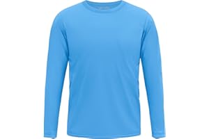WVQ Youth Neon Shirts Dry Fit Long Sleeve Athletic T-Shirts Boys Girls UPF 50+ Quick Dry Neon Shirt for Kids 2T to Youth