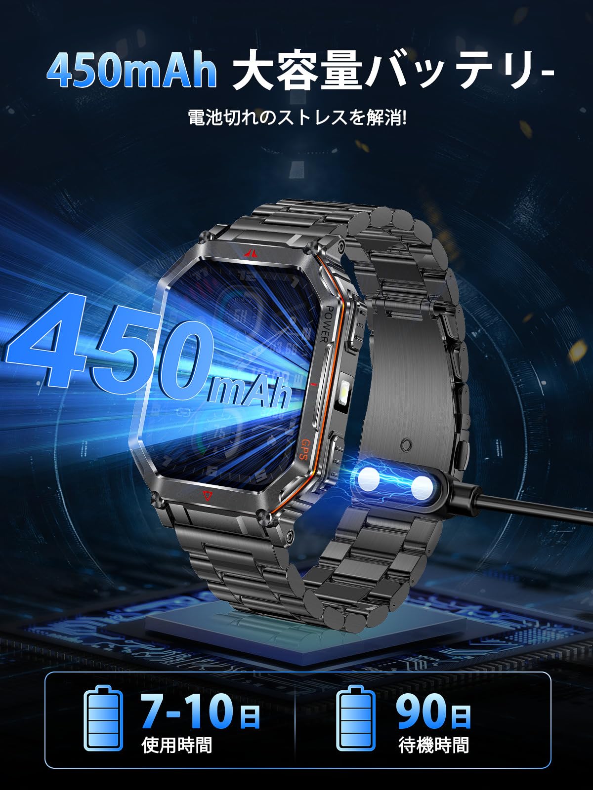 Smart Watch (2025 Newest Model) with ChatGPT Built-In GPS 2 Bands, AI Dial, Bluetooth 5.3 Calls, LINE/Message Notification, Vibration and Ringtone Settings, Dustproof, Waterproof, 100+ Exercise Modes