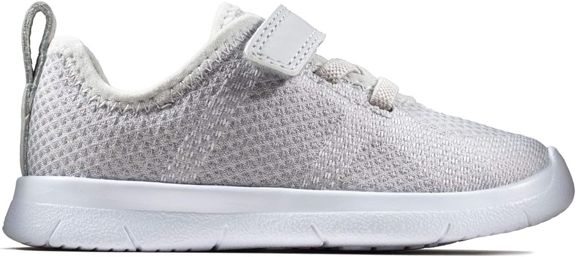 clarks childrens white trainers