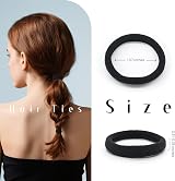 Dreamlover Hair Bands Black 50 Pieces Durable Elastic Seamless Ties view 7