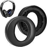 SOULWIT Earpads for Sony Platinum Wireless PS4(CECHYA-0090) - Black | for Platinum Wireless PlayStation PS4(2018 Version,Model CECHYA-0090) Headphones