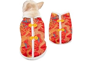 PROMOTED TO BIG SISTER New Year Dog Costume Chinese Spring Festival Pet Clothes Vest of The Tang Dynasty Coat (Medium)