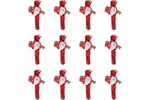 12Pcs Christmas Slap Bracelets For Kids Adult Comfortable Soft Wristbands Stocking Fillers For Christmas Decorations Party Wr