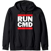 Run-CMD Funny Command Prompt Computer Programmer Zip Hoodie