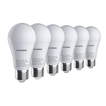 Telefunken – HD LED Lampe I E27 | Leuchtmittel 6er Set I warm weißes Licht I A+ I 10W I 806 Lumen I 2700 Kelvin I Ra>90 I 60x