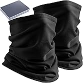 XSBAIHUO 2 Pack Winter Neck Gaiter for Men - Cold Weather Neck Warmer Women Windproof Fleece Face Scarf for Sports and Outdoors Skiing Fishing Hiking Cycling-Christmas Gift