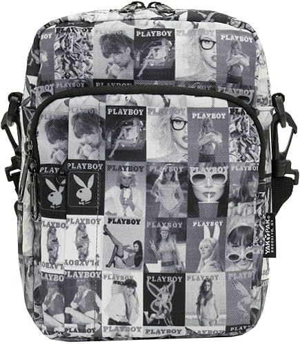 Amazon ヤックパック Yakpak プレイボーイ ショルダーバッグ ミニショルダー スクエア Playboy Yakpak コラボ 縦型 3l メンズ レディース Mini Shoulderbag モノトーン Yakpak ヤックパック ショルダーバッグ
