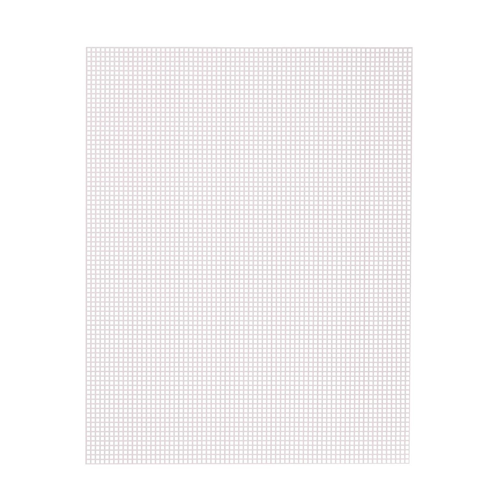 Vaessen Creative Plastic Canvas, 7 Count, Flexible Mesh Sheets for Crafts, Embroidery and Cross Stitch, 10 Pieces, Size 26x34 cm or 10.2x13.3,White