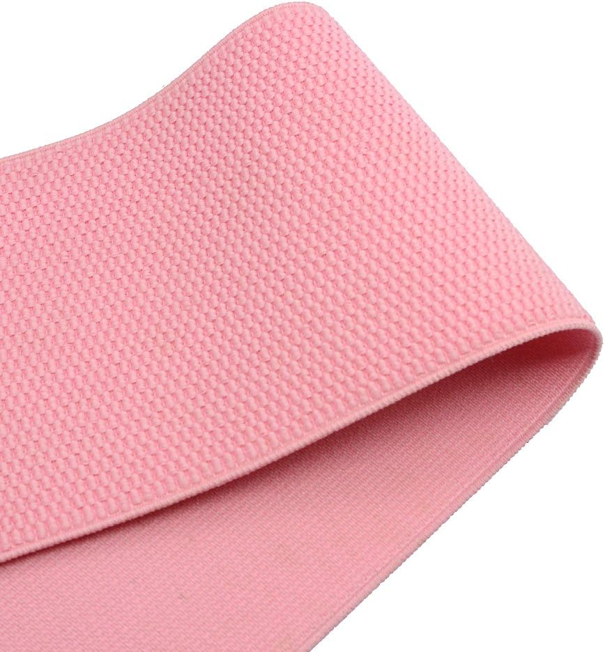 iCraft 4-inch Wide Colored Patterned Waistband Elastic Bands By 2-yard, Light Pink