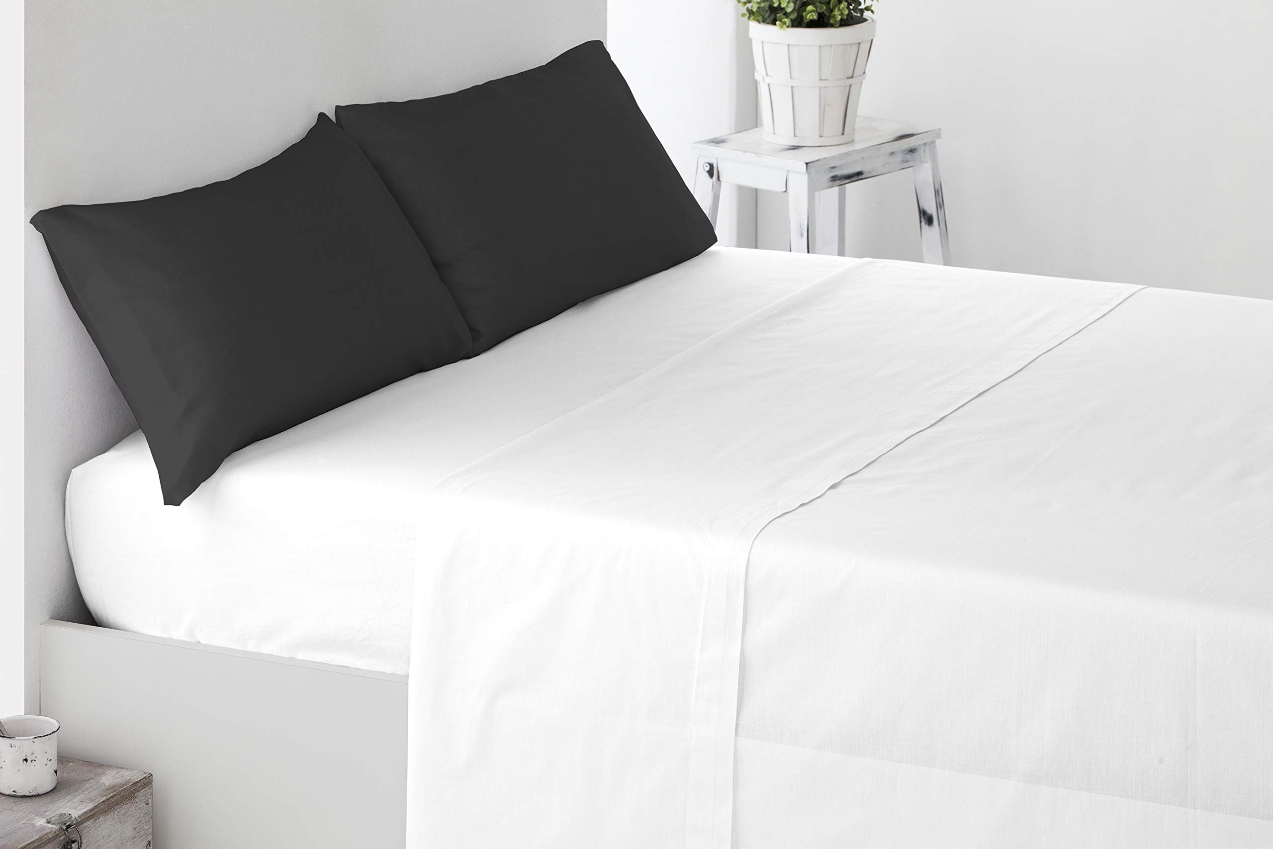 Miracle Home. Pillowcases, 2 pieces, 85 x 45. Bed 150, Black