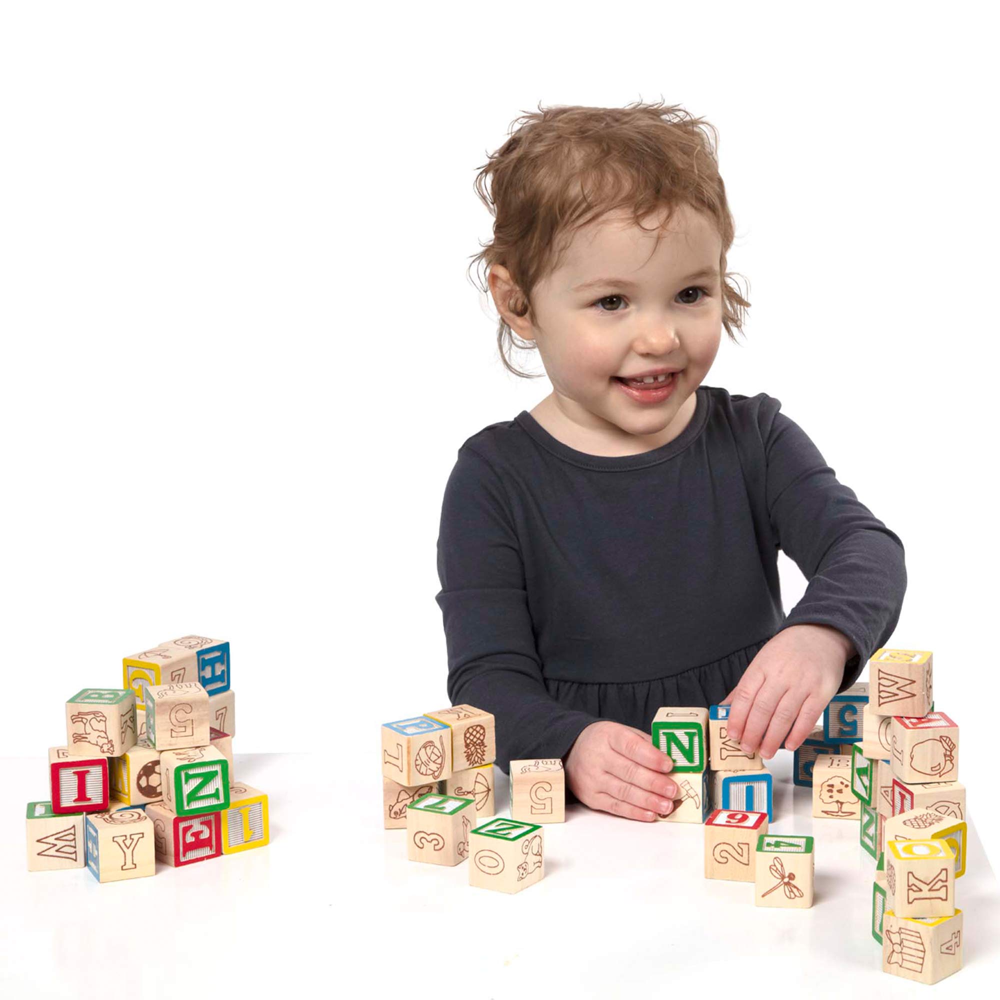 Melissa & Doug Deluxe Wooden ABC/123 Blocks Set (Developmental Toys