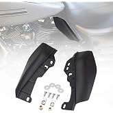 Kiwi Master Mid-Frame Air Deflectors for 2009-2024 Harley Touring Trike | Electra/Street/Tri/Road Glide Accessories Heat Shield, Matte Black, Pair