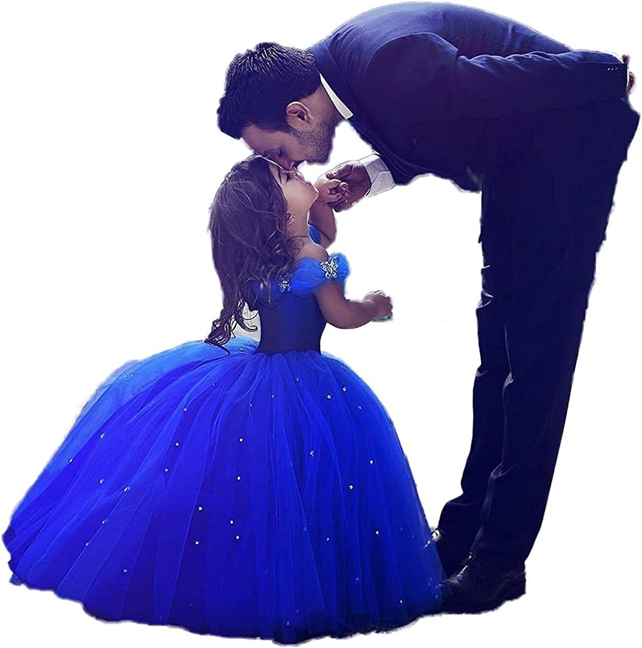 Cinderella Flower Girls Dress Long Toddler Kids Pageant Ball Gown AD004