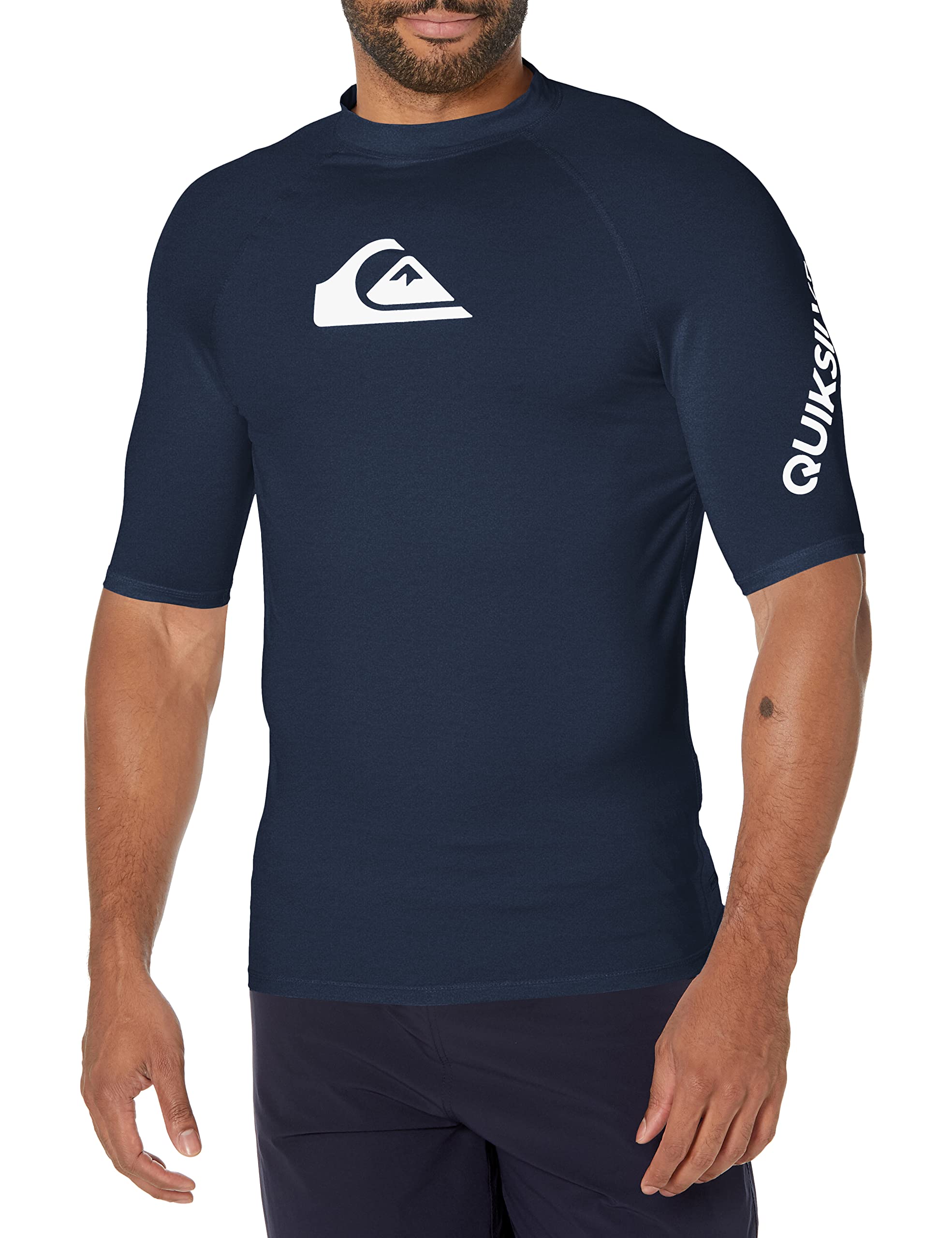 Quiksilver mens All Time Short Sleeve Rashguard Upf 50 Sun Protection ...