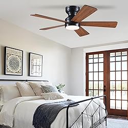 Ceiling Fans with Lights Flush Mount - 46in Low