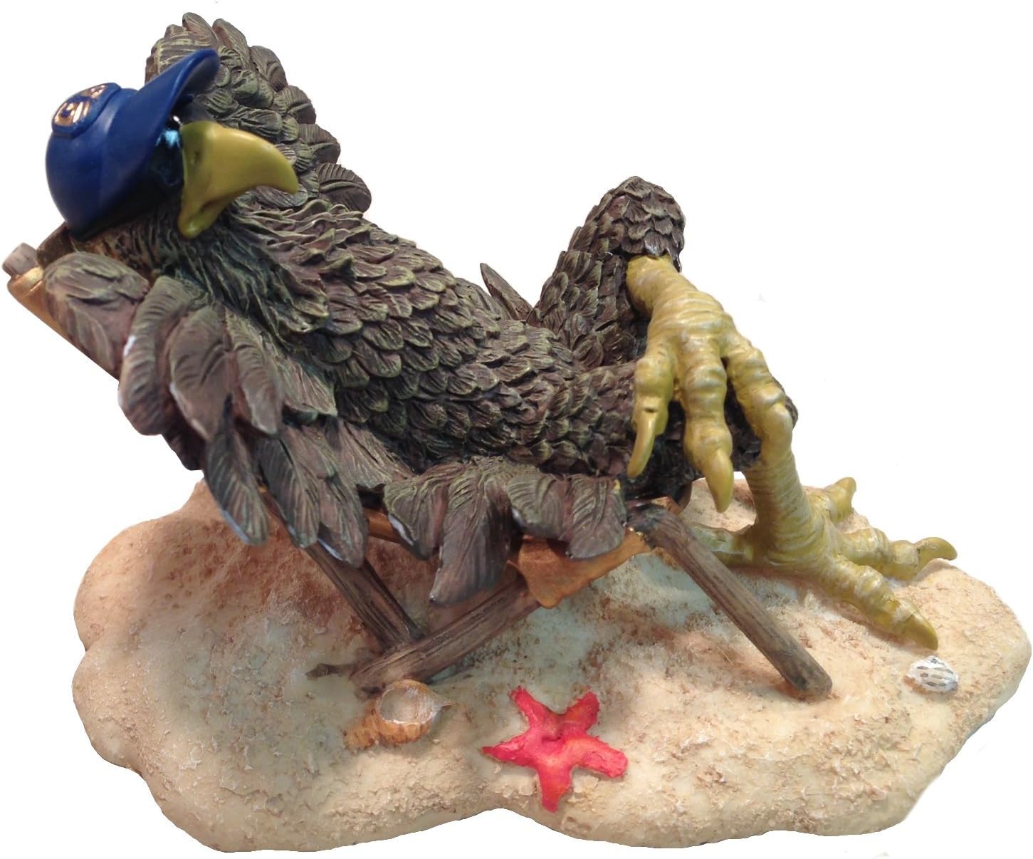Georgia Southern University NCAA Spring Break Eagle Mascot GUS on Beach Collectible Figurine