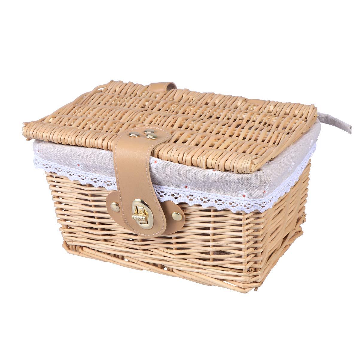 Yardwe Cestas de Almacenamiento con Cierre de Tapa Caja de