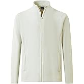 M MAELREG Winter Fleece Jackets for Men Lightweight Stand Collar Fashion Wave Texture Warm Full Zip Mens Coat with Pockets