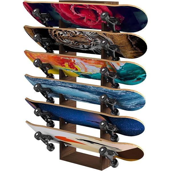 KKSTY 2 Pack Skateboard Wall Mount, Adjustable
