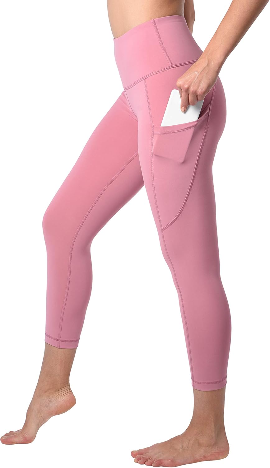 90 Degree By Reflex Squat Proof Side Phone Pocket Yoga Capris - High Waist Cropped Leggings