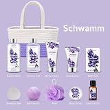 BODY & EARTH Lavender 11pc Spa Gift Set Bath Shower Gift Basket view 5