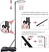 Yaheetech Netball Post Height Adjustable Stand 305 cm Regulation Hoop view 4