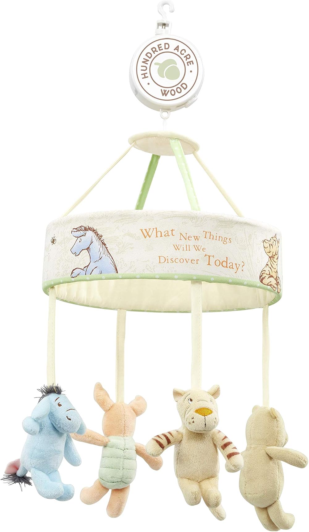 Rainbow Designs Winnie the Pooh Baby Mobile with Rotating Characters and Lullaby