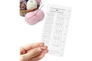 Quick Gauge Ruler for Knitting and Crochet - No Counting Needed, Effortless Stitch Measurement Tool with Grid Design for Sewi