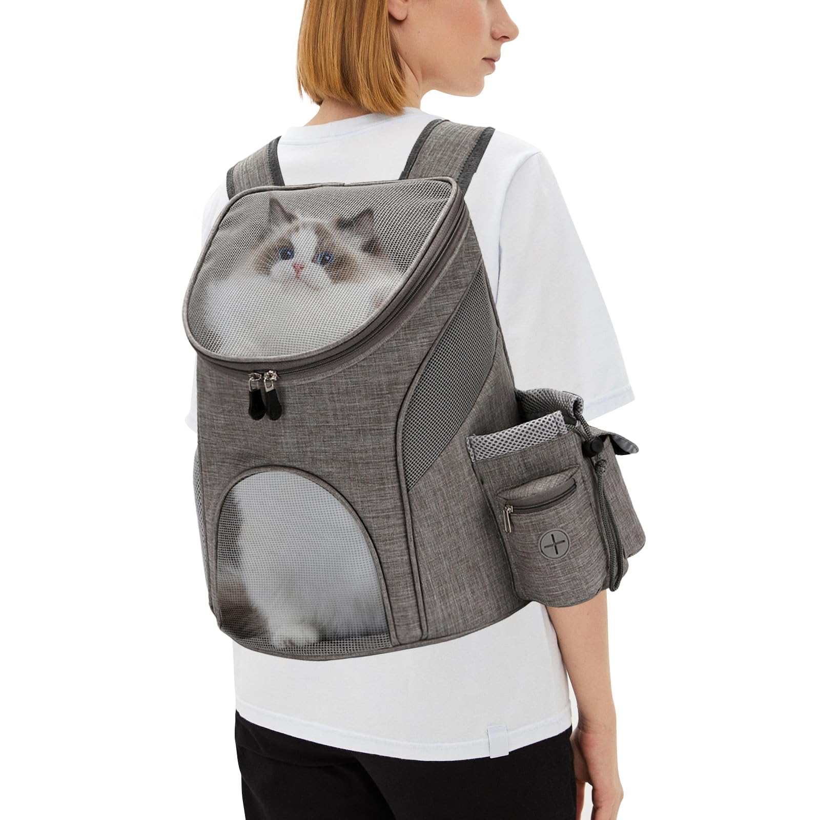 PETCUTE Cat dog carrier backpack small dog carrier bags with removable mat pet travel carrier backpack