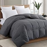 TEXARTIST Premium 2100 Series Twin Comforter All Season Breathable Grey Comforter Soft 4D Spiral Fiber Quilted Down Alternative Duvet with Corner Tabs Luxury Hotel Style (64"x88")