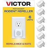 Victor PestChaser Rodent Repellent with Nightlight - Rodent Repellent Indoor Ultrasonic - Rodent Repeller - M756K - Mouse Deterrent Plug in - Mouse Plug in Repellent for House - 6 Units