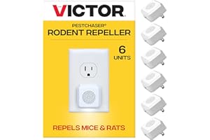 Victor M756K PestChaser Rodent Repellent with Nightlight - Rodent Repellent Indoor Ultrasonic - Rodent Repeller - Mouse Deterrent Plug in - Mouse Plug in Repellent for House - 6 Count (Pack of 1)
