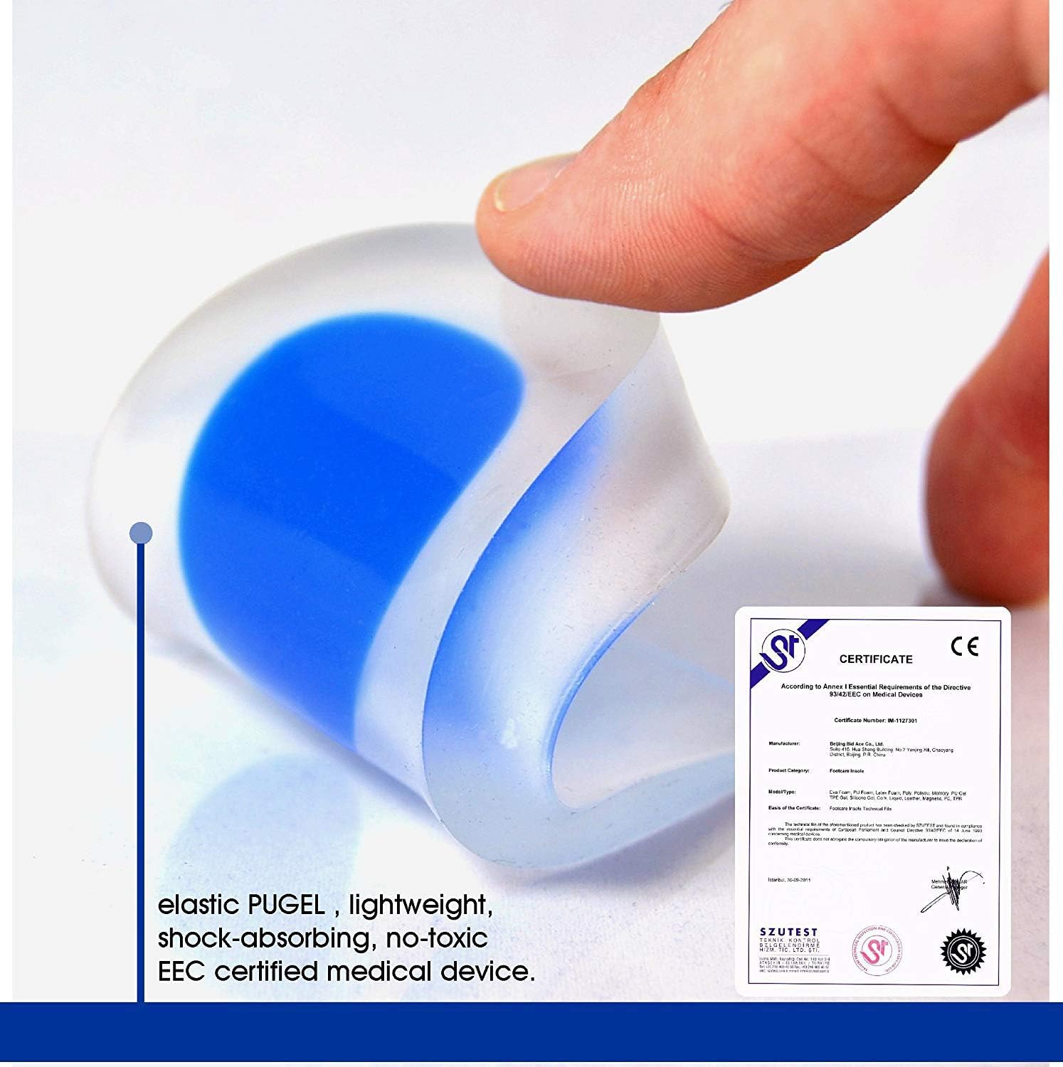 3 Pair Gel Heel Cups Plantar Fasciitis Inserts - Silicone Gel Heel Pads for Heel Pain, Bone Spur & Achilles Pain, Gel Heel Cushions and Cups, Pad & Shock Absorbing Support(Blue Small): Health & Personal Care