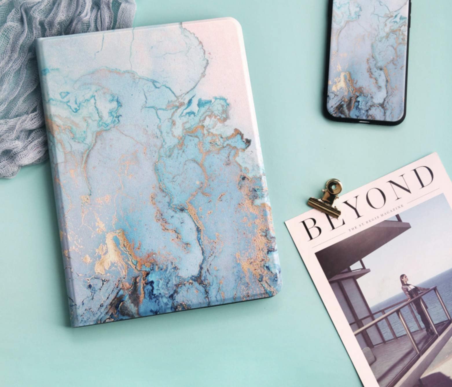 iPad Air 3 Cases iPad Pro 10.5 Cases 10.5 Inch, Imp-Rime Marble iPad Smart Case Stand with Auto Sleep/Wake Function New iPad Air 3/ iPad Pro 10.5 Case (iPad Air 3/ iPad Pro 10.5, Blue)